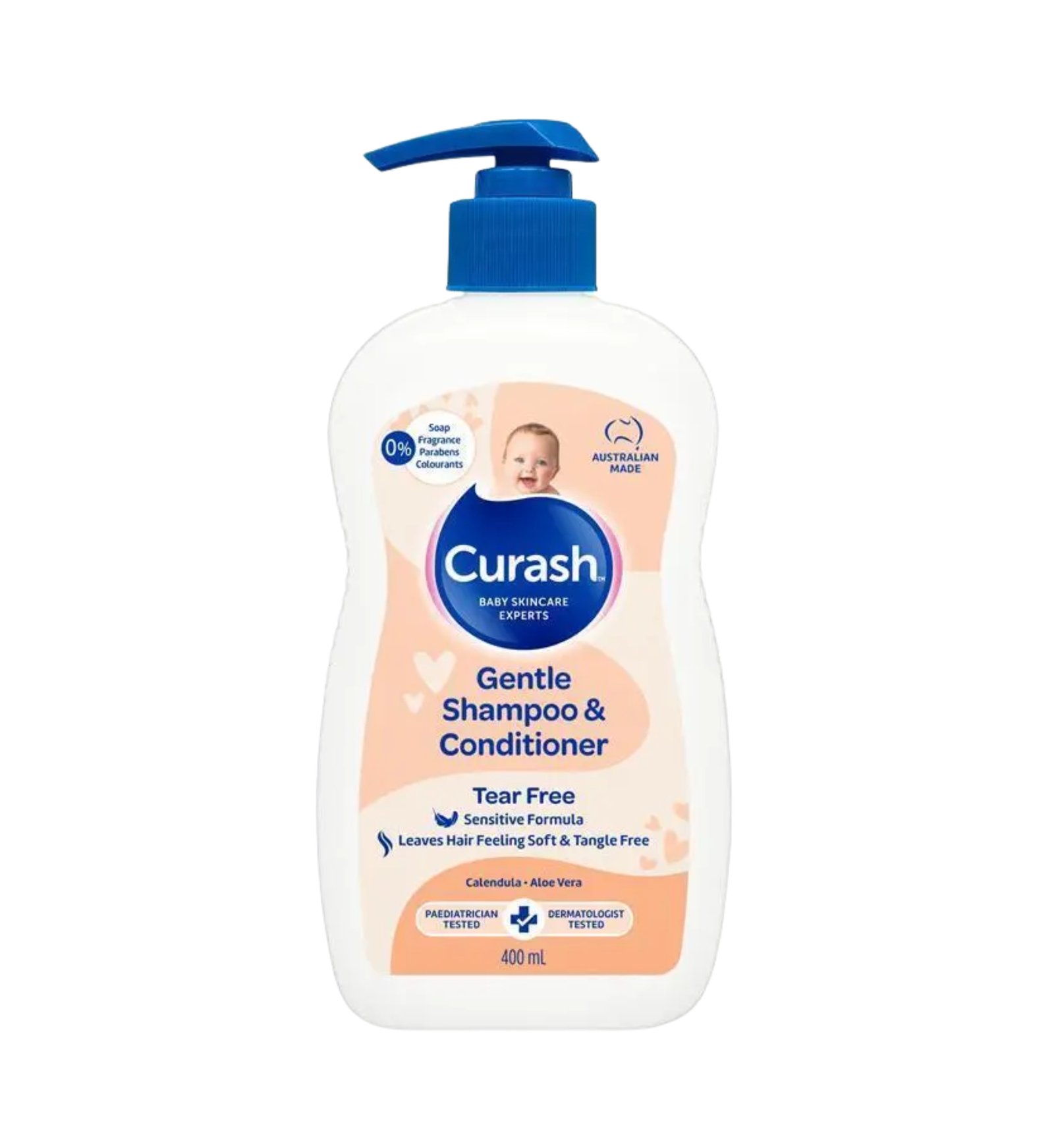 full bottles template - 2026-06-30T164229.362 Curash Gentle Shampoo & Conditioner 400ml - Image 1
