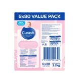 Curash Babycare Fragrance Free Wipes 6 x 80 - Image 2
